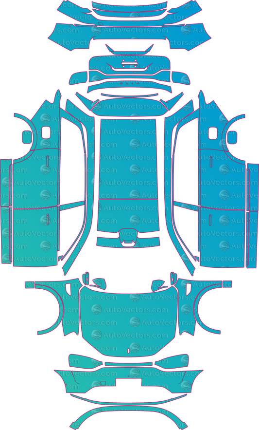 AITO M9 EV (From 2022) SUV pre-cut PPF pattern layout