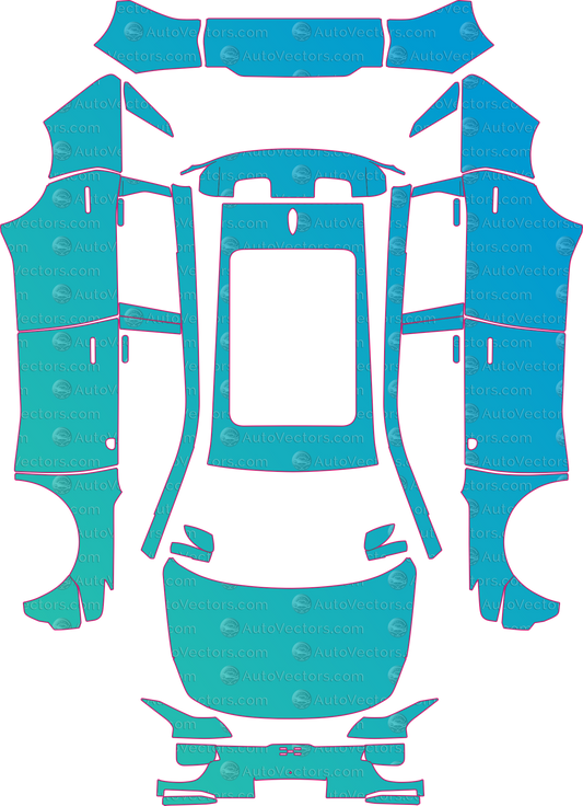 Aiways U5 Base (From 2021) pre-cut PPF pattern layout