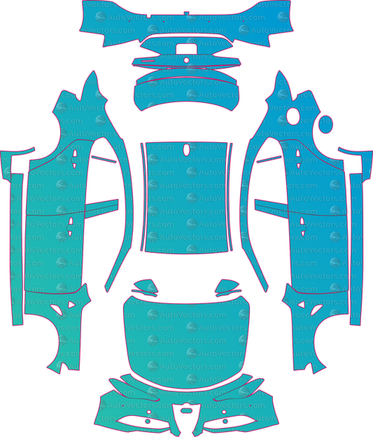Alfa Romeo Giulia 952 Base (From 2025) Sedan – pre-cut PPF pattern templates, instant digital download vector cut files (CDR, AI, PDF, SVG)
