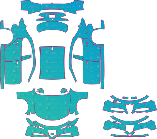 Alfa Romeo Giulia 952 Competizione (From 2022) Sedan – pre-cut PPF pattern templates, instant digital download vector cut files (CDR, AI, PDF, SVG)