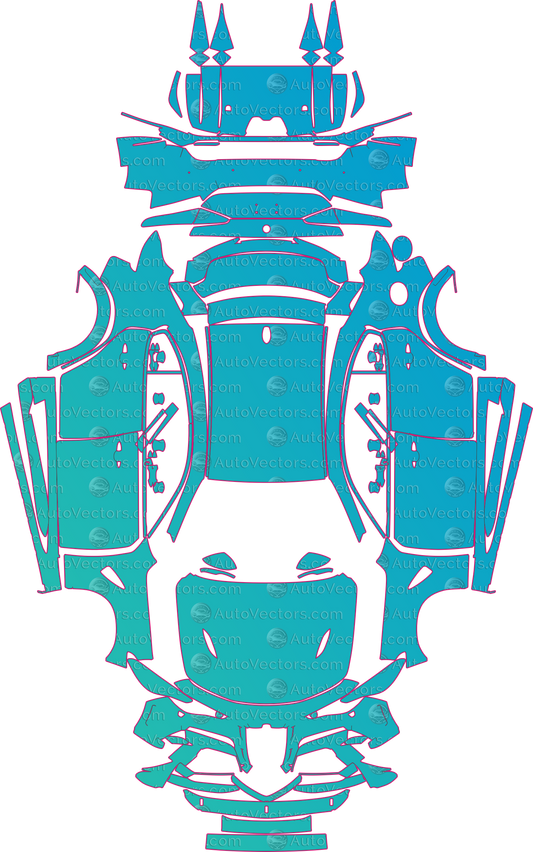 Alfa Romeo Giulia 952 GTA M (From 2021) Sedan – pre-cut PPF pattern templates, instant digital download vector cut files (CDR, AI, PDF, SVG)