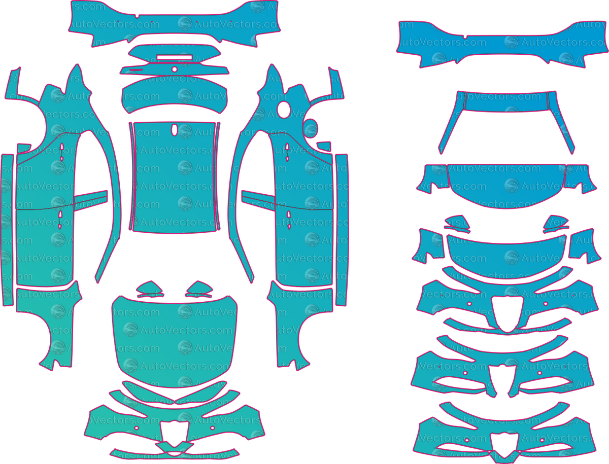 Alfa Romeo Giulia 952 Intensa (From 2026) Sedan – pre-cut PPF pattern templates, instant digital download vector cut files (CDR, AI, PDF, SVG)