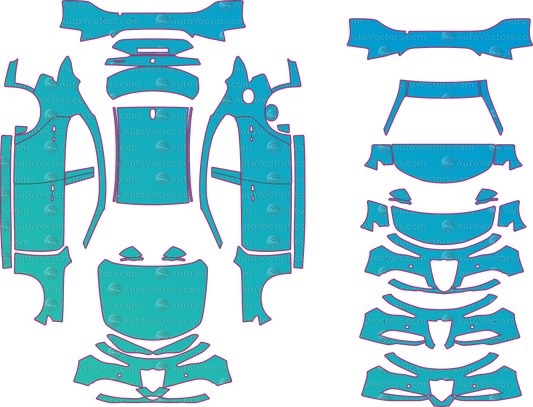 Alfa Romeo Giulia 952 Intensa (From 2026) Sedan – pre-cut PPF pattern templates, instant digital download vector cut files (CDR, AI, PDF, SVG)