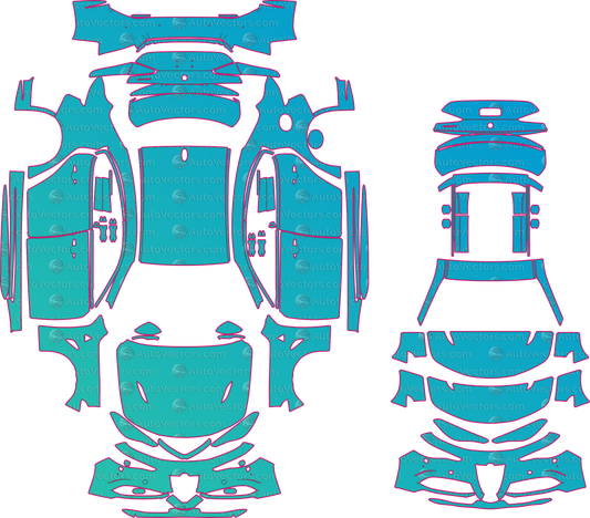 Alfa Romeo Giulia 952 Quadrifoglio (From 2016) Sedan – pre-cut PPF pattern templates, instant digital download vector cut files (CDR, AI, PDF, SVG)