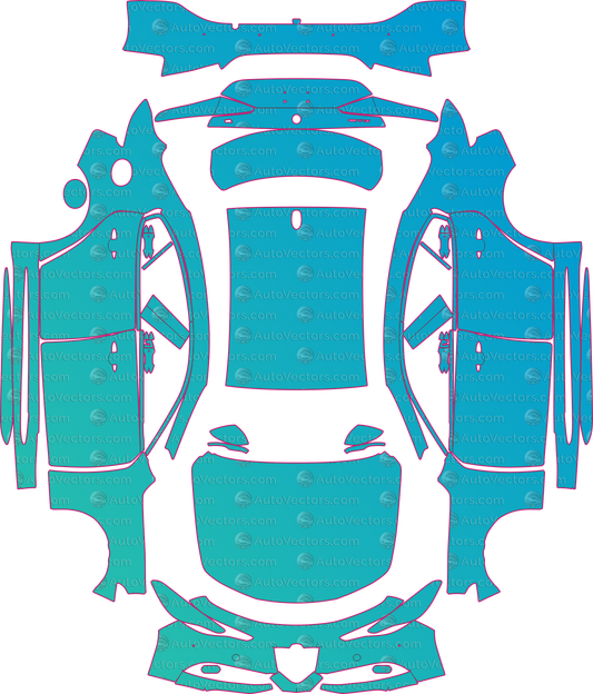 Alfa Romeo Giulia 952 Speciale-Veloce (From 2016) Sedan – pre-cut PPF pattern templates, instant digital download vector cut files (CDR, AI, PDF, SVG)