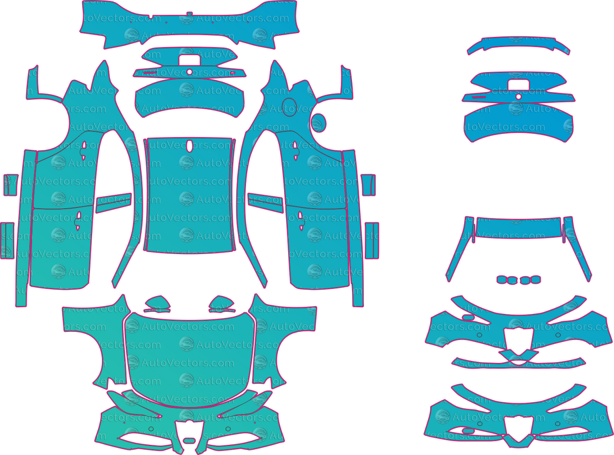 Alfa Romeo Giulia 952 Ti (From 2017) Sedan – pre-cut PPF pattern templates, instant digital download vector cut files (CDR, AI, PDF, SVG)