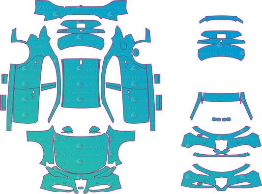 Alfa Romeo Giulia 952 Ti (From 2017) Sedan – pre-cut PPF pattern templates, instant digital download vector cut files (CDR, AI, PDF, SVG)