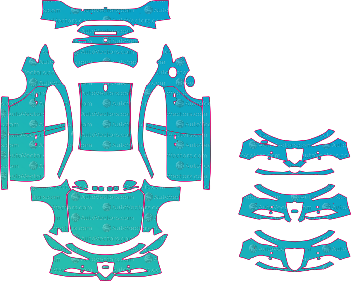 Alfa Romeo Giulia Sprint (From 2021) Sedan – pre-cut PPF pattern templates, instant digital download vector cut files (CDR, AI, PDF, SVG)
