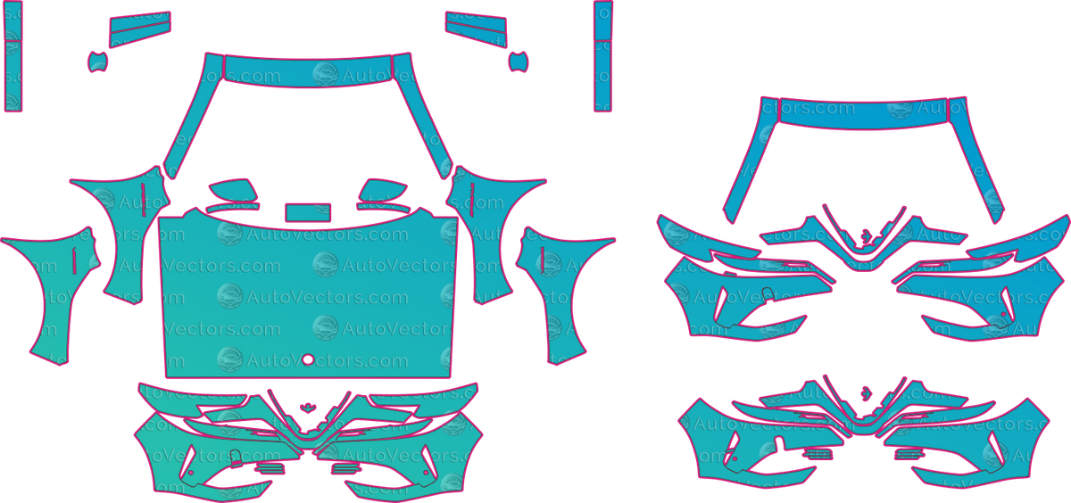 Alfa Romeo Junior Speciale Elettrica (From 2025) SUV – pre-cut PPF pattern templates, instant digital download vector cut files (CDR, AI, PDF, SVG)
