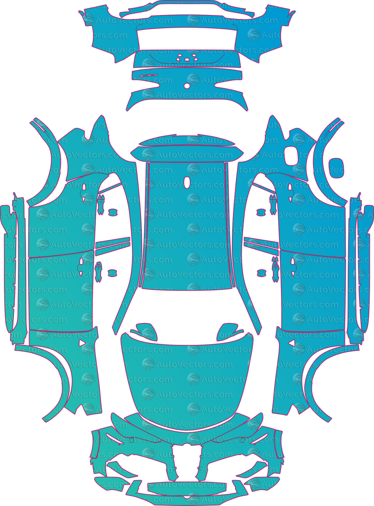 Alfa Romeo Stelvio 949 Racing Edition (From 2020) SUV – pre-cut PPF pattern templates, instant digital download vector cut files (CDR, AI, PDF, SVG)