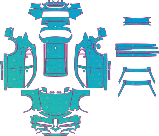 Alfa Romeo Stelvio Intensa (From 2025) SUV – pre-cut PPF pattern templates, instant digital download vector cut files (CDR, AI, PDF, SVG)