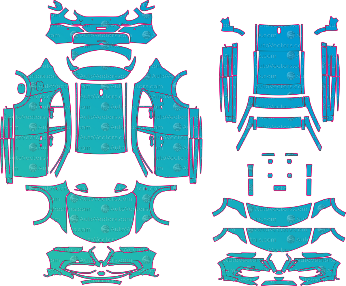 Alfa Romeo Tonale Ti v2 (From 2022) SUV – pre-cut PPF pattern templates, instant digital download vector cut files (CDR, AI, PDF, SVG)