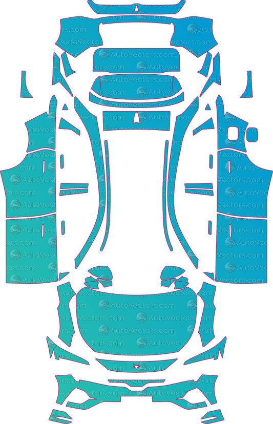 Arcfox Alpha T5 Base (From 2024) SUV pre-cut PPF pattern layout
