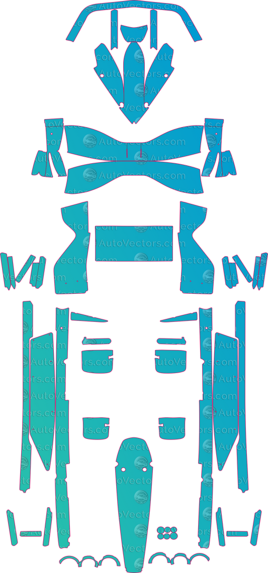 Ariel Atom 4 Base (From 2020) pre-cut PPF pattern layout