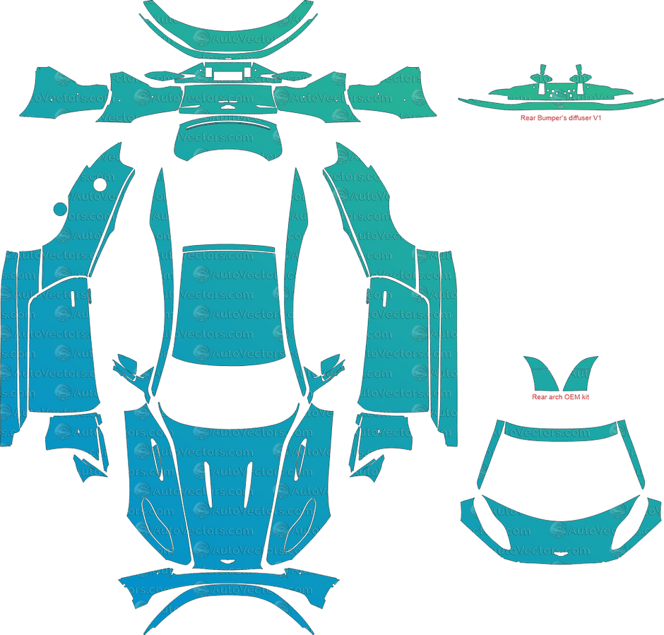Pre-cut PPF Vector Templates for Cars | Digital Instant Download ...