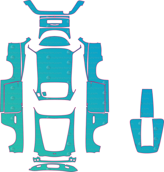 Aston Martin DB4 Base (From 1958) pre-cut PPF pattern layout