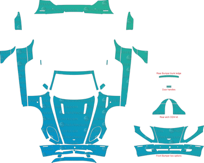 Aston Martin DB9 VH (2004–2012) Coupe Pre-Cut PPF Pattern Templates
