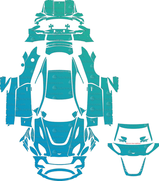 Aston Martin DBS 770 Ultimate (From 2023) Coupe pre-cut PPF vector template download