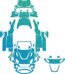 Aston Martin DBS Volante 770 Ultimate (From 2023) Convertible Pre-Cut PPF Pattern Templates