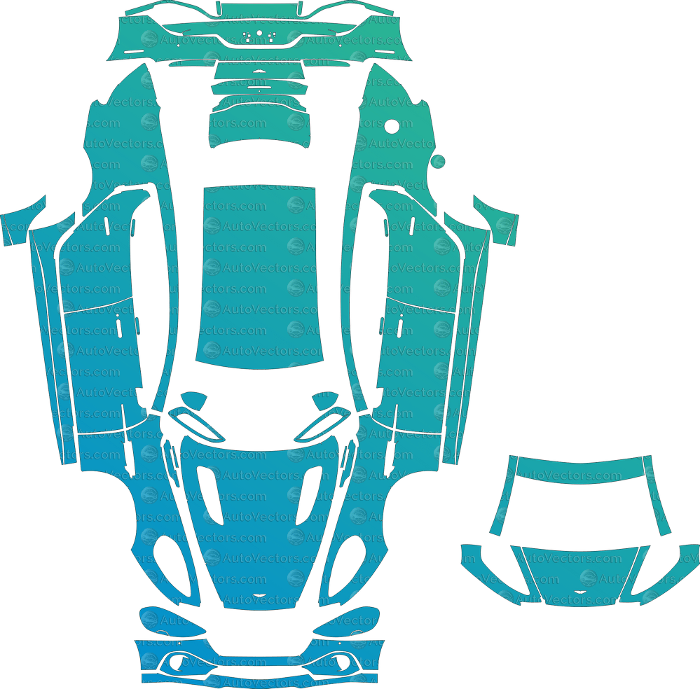 Aston Martin Rapide AMR (From 2019) Sedan pre-cut PPF vector template download