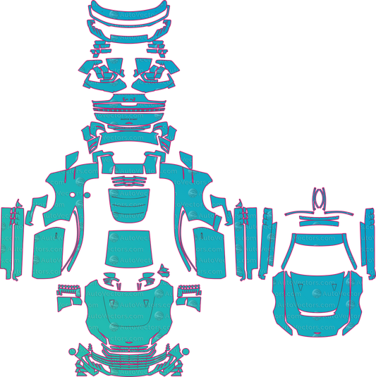 Aston Martin Valiant Base (From 2025) pre-cut PPF pattern layout