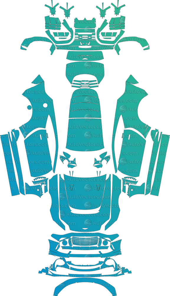 Aston Martin Valour (From 2023) Coupe pre-cut PPF vector template download