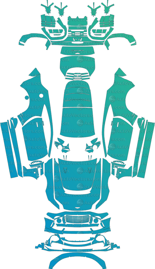 Aston Martin Valour (From 2023) Coupe pre-cut PPF vector template download