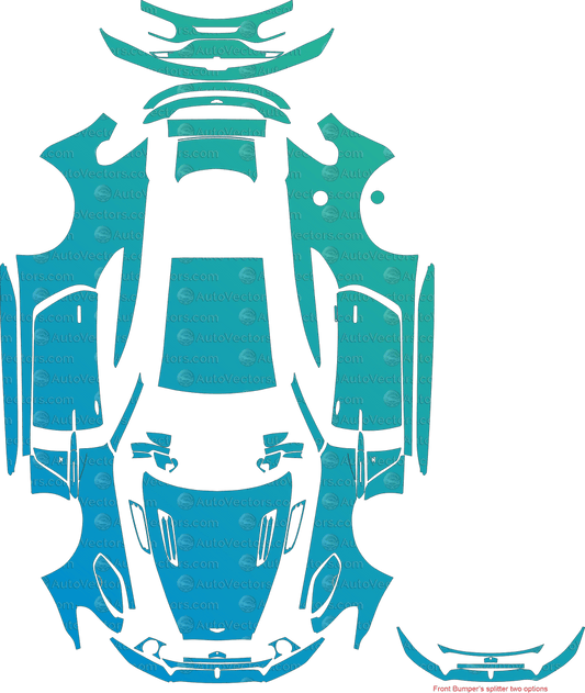 Aston Martin Vanquish Zagato (From 2017) Coupe pre-cut PPF vector template download