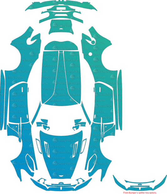 Aston Martin Vanquish Zagato Shooting Brake (From 2018) Coupe pre-cut PPF vector template download