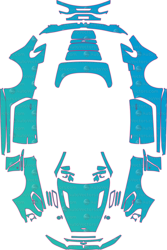 Aston Martin Vanquish Zagato Volante (From 2018) Convertible pre-cut PPF pattern layout