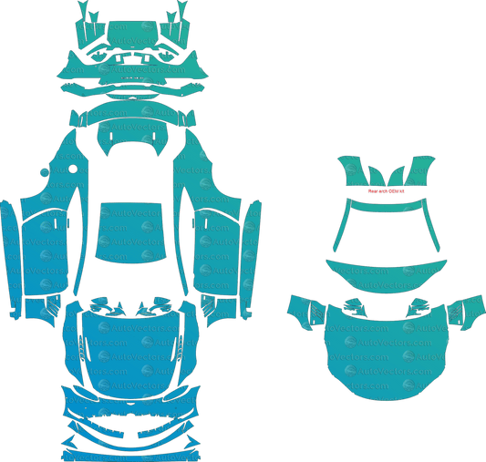 Aston Martin Vantage F1 Edition (From 2021) Coupe pre-cut PPF vector template download