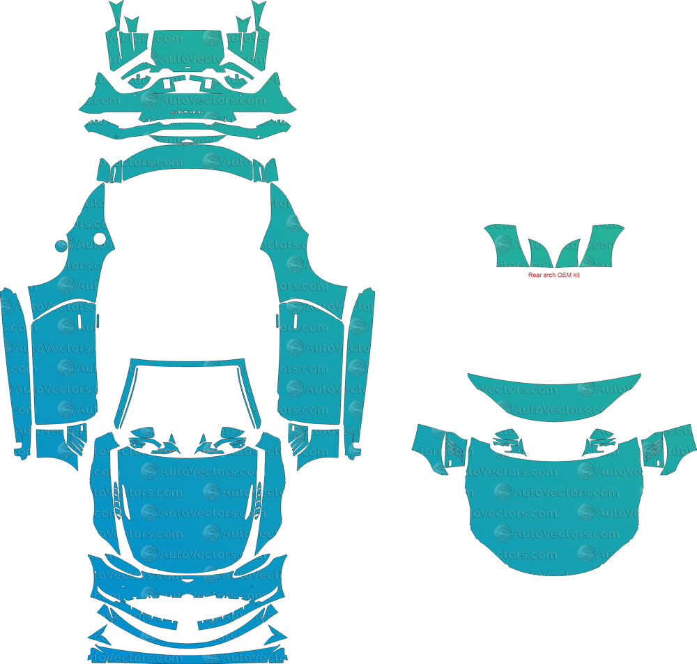 Aston Martin Vantage F1 Edition Roadster (From 2021) Convertible pre-cut PPF vector template download