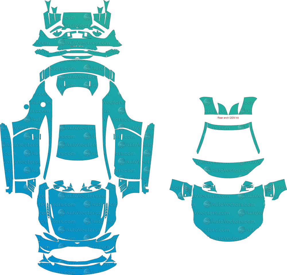 Aston Martin Vantage Heritage Racing Edition (From 2021) Coupe pre-cut PPF vector template download