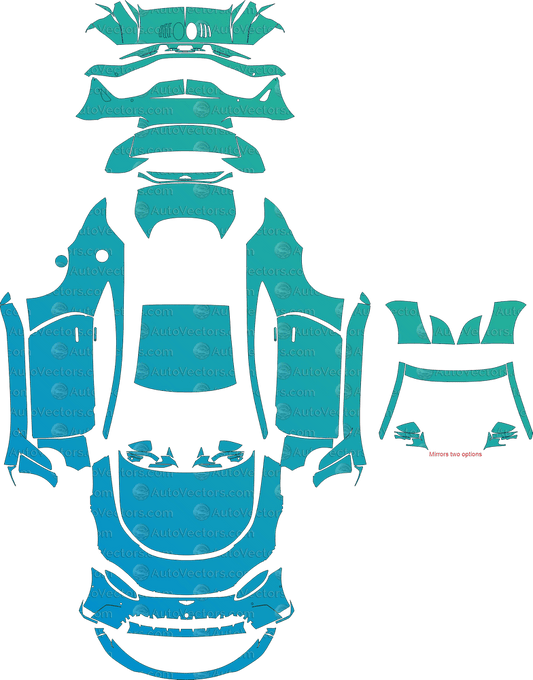 Aston Martin Vantage V12 (From 2022) Coupe pre-cut PPF vector template download