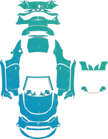 Aston Martin Vantage V12 Roadster (From 2022) Convertible Pre-Cut PPF Pattern Templates