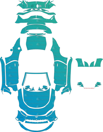 Aston Martin Vantage V12 Roadster (From 2022) Convertible Pre-Cut PPF Pattern Templates