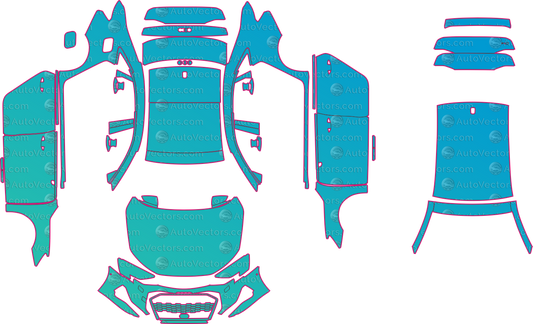 Audi A3 Base (From 2025) Sedan pre-cut PPF pattern layout
