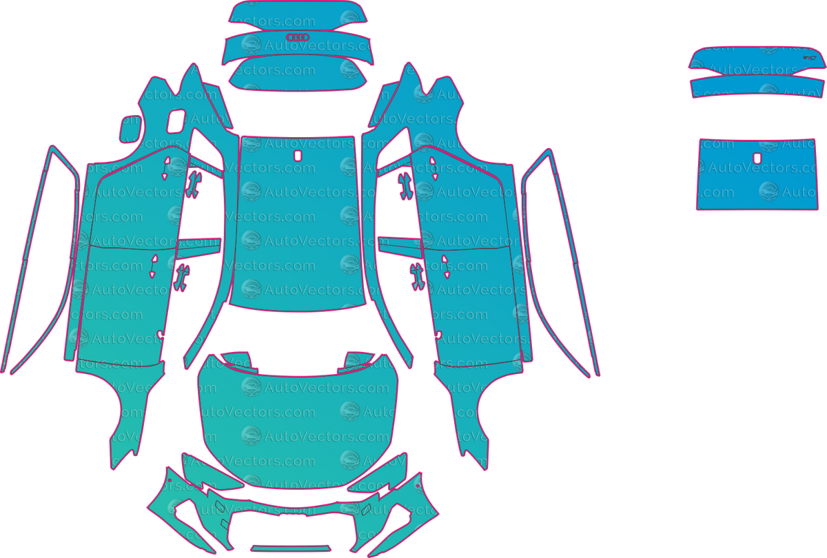 Audi A3 Sportback Base (From 2025) Hatchback pre-cut PPF pattern layout