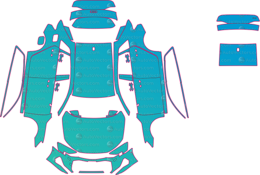Audi A3 Sportback Base (From 2025) Hatchback pre-cut PPF pattern layout