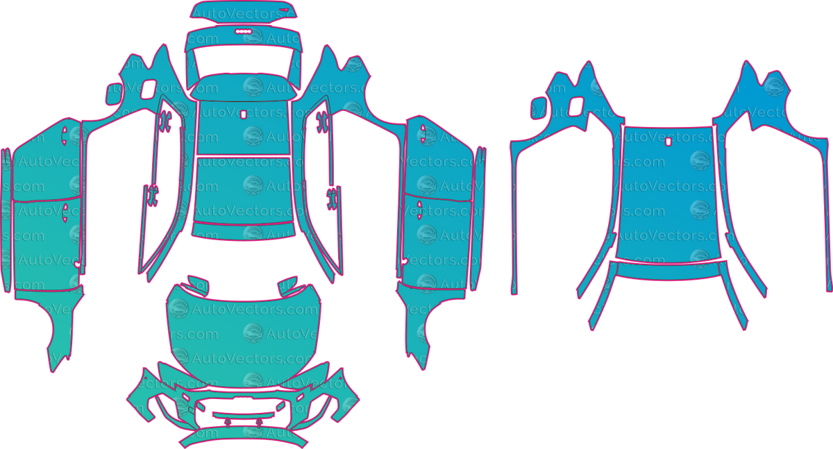 Audi A3 Sportback S-Line (From 2025) Hatchback pre-cut PPF pattern layout