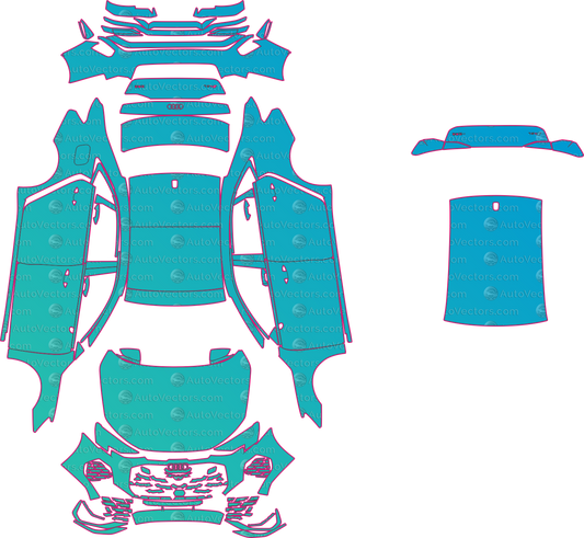 Audi A3L (From 2025) Sedan pre-cut PPF pattern layout