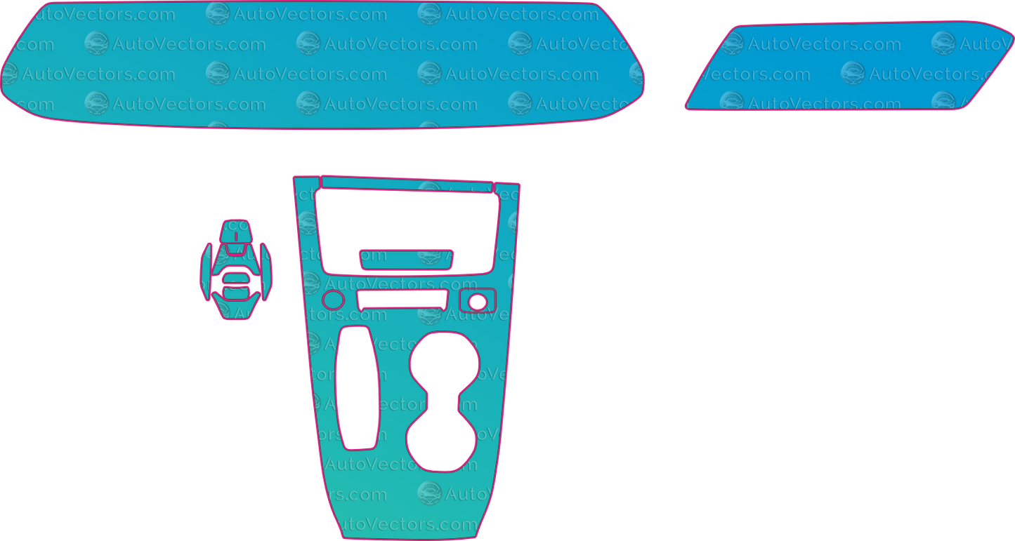 Audi A5 B10 Avant (From 2025) Interior Pre-Cut PPF Pattern Templates – interior pre-cut PPF pattern templates, digital download vector files (CDR, AI, PDF, DXF, SVG)