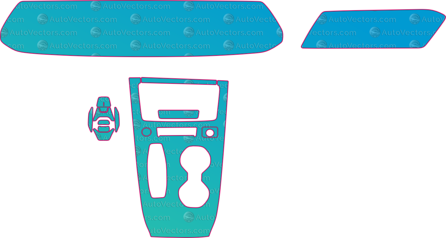Audi A5 B10 Avant (From 2025) Interior Pre-Cut PPF Pattern Templates – interior pre-cut PPF pattern templates, digital download vector files (CDR, AI, PDF, DXF, SVG)