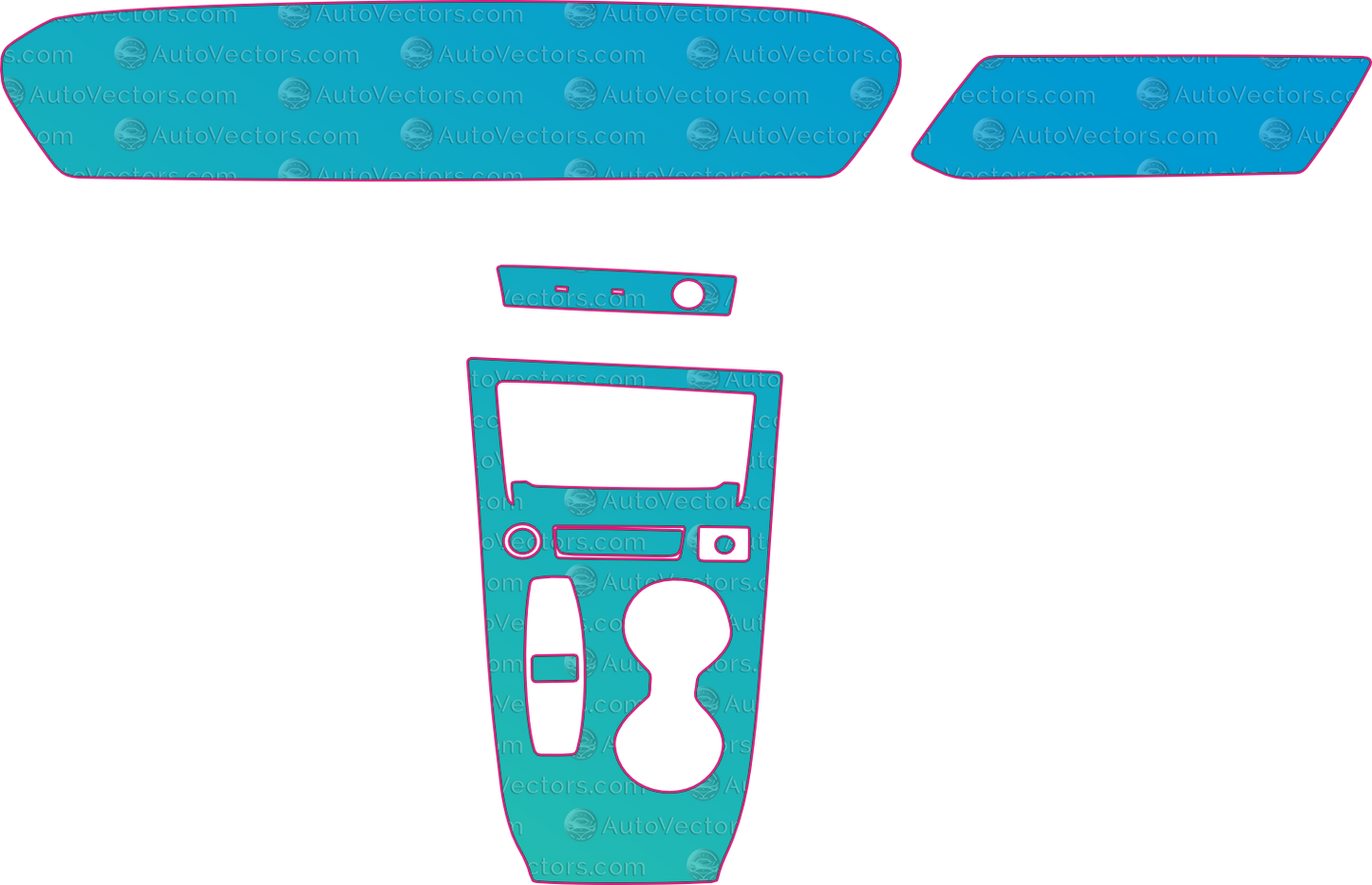 Audi A5 B10 Saloon S Line (From 2025) Interior Pre-Cut PPF Pattern Templates – interior pre-cut PPF pattern templates, digital download vector files (CDR, AI, PDF, DXF, SVG)