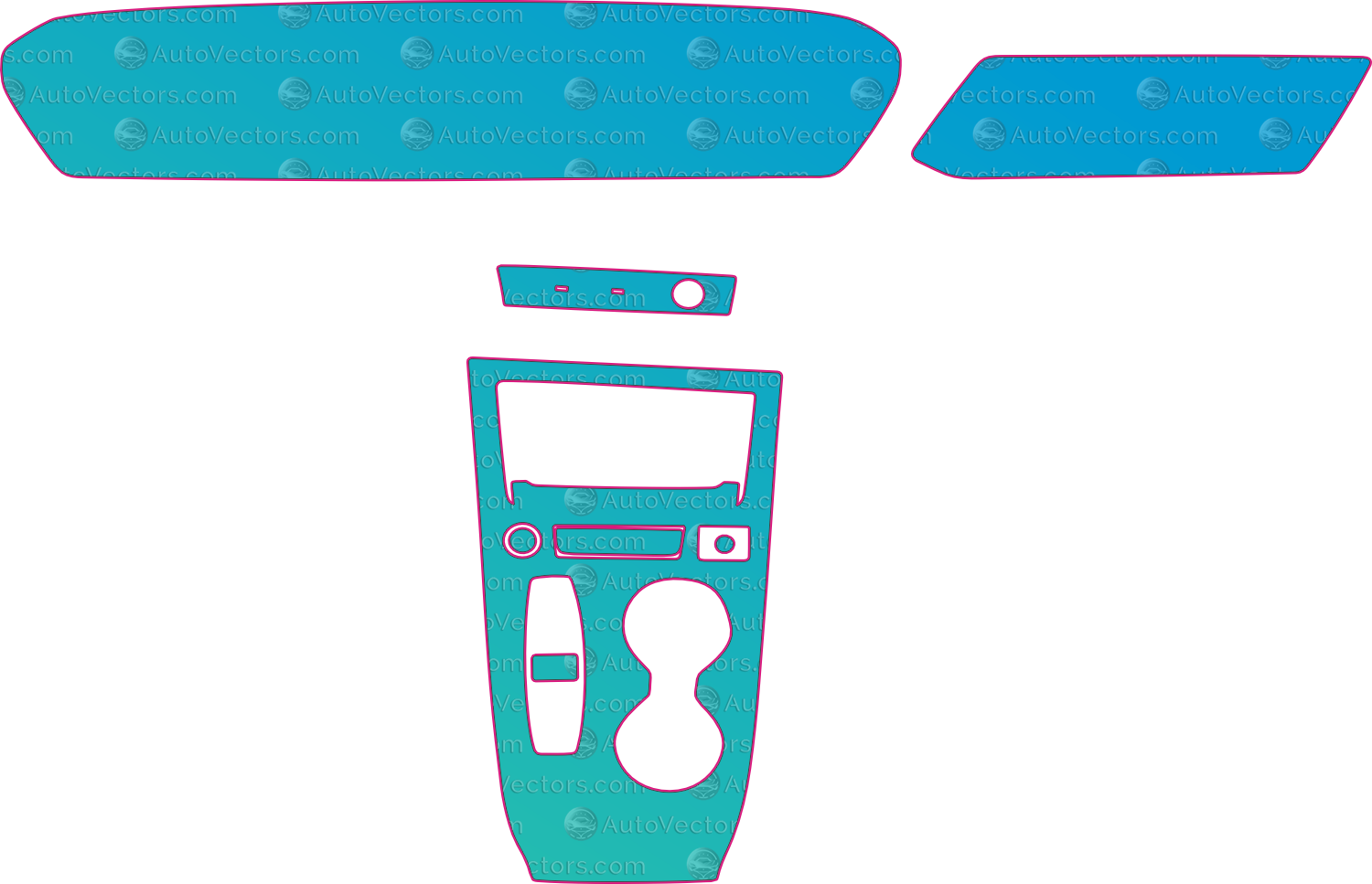 Audi A5 B10 Saloon S Line (From 2025) Interior Pre-Cut PPF Pattern Templates – interior pre-cut PPF pattern templates, digital download vector files (CDR, AI, PDF, DXF, SVG)