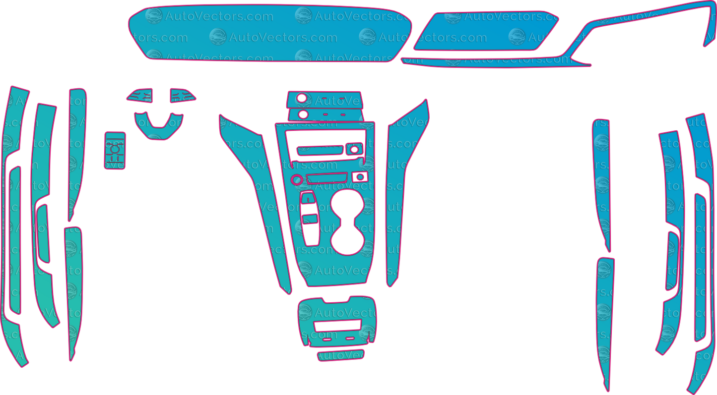 Audi A5L Base (From 2026) Interior Pre-Cut PPF Pattern Templates – interior pre-cut PPF pattern templates, digital download vector files (CDR, AI, PDF, DXF, SVG)