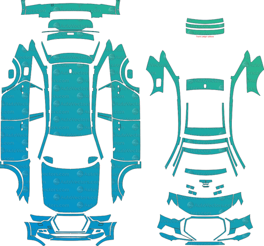 Audi A6 Allroad Vorsprung C8 (2020–2023) Wagon – pre-cut PPF vector template download