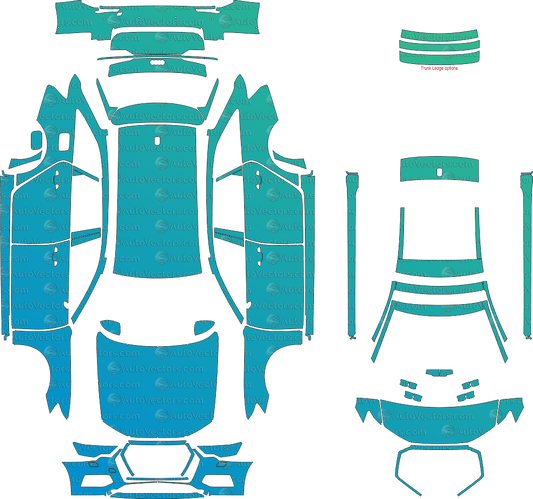 Audi A6 Base C8 (2019–2024) Avant pre-cut PPF vector template download