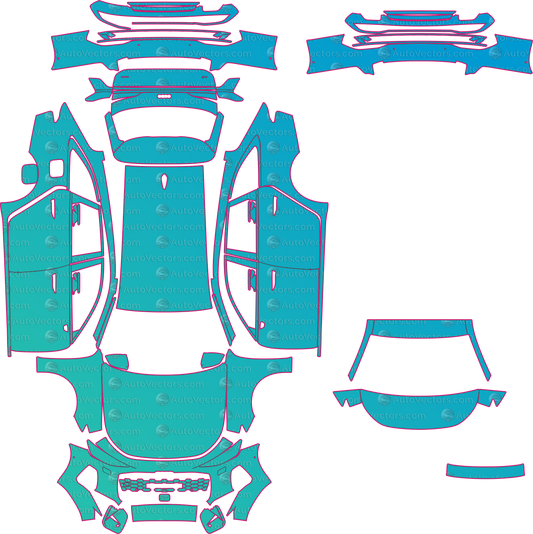 Audi A6 C9 (2025-2026) Wagon Pre-Cut PPF Pattern Templates – pre-cut PPF pattern templates, digital download vector files (CDR, AI, PDF, DXF, SVG)