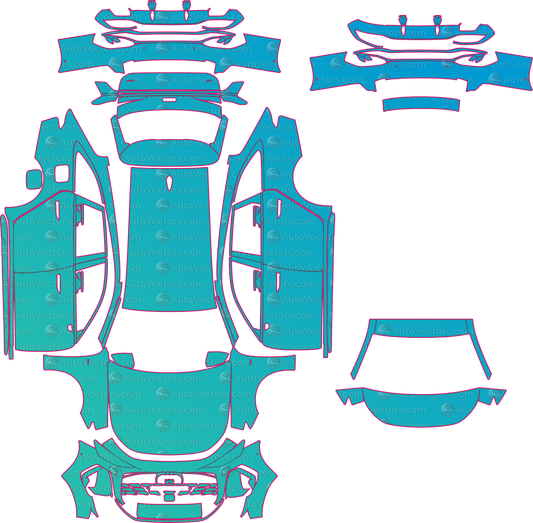 Audi A6 C9 S-Line (2025-2026) Wagon Pre-Cut PPF Pattern Templates – pre-cut PPF pattern templates, digital download vector files (CDR, AI, PDF, DXF, SVG)